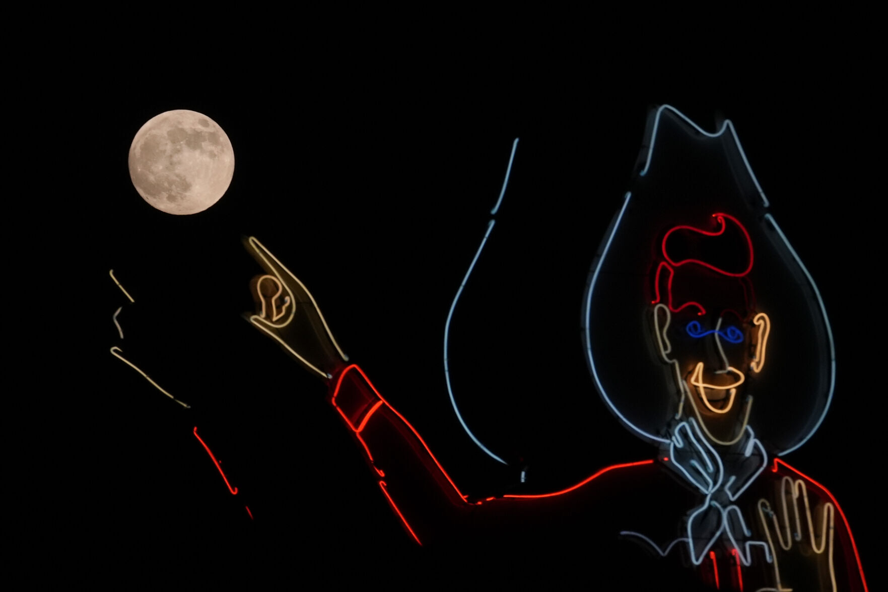 APTOPIX Supermoon Texas